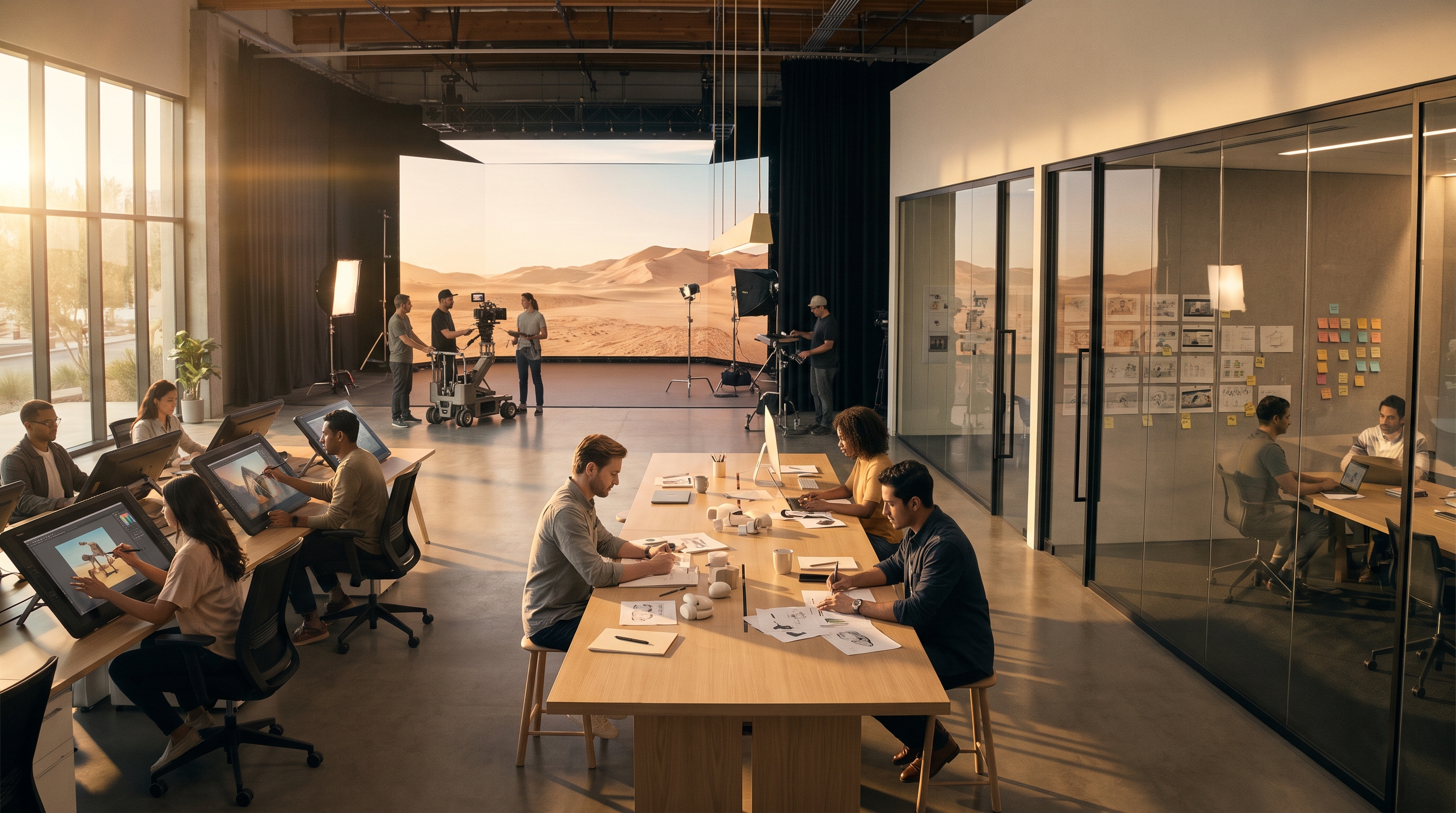 Culturegentic creative campus with film, animation, design, and media production teams
